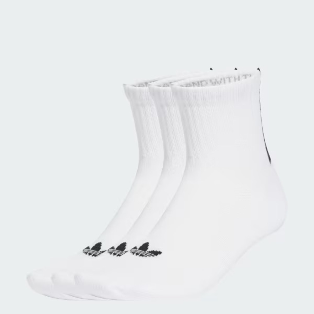 Adidas Quarter 3-Stripe Crew Socks White 3-Pack Size M Unisex